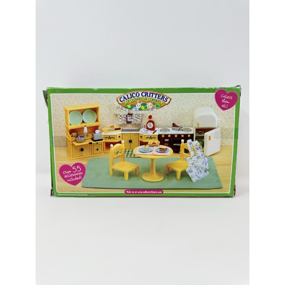 Calico Critters Kozy Kitchen Set 55 Pieces Epoch Boxed Incomplete - Picture 3 of 8